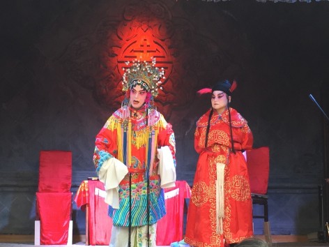 The colourful Chinese Opera at the Folk Art Museum, where men dress as women and vice versa. 
